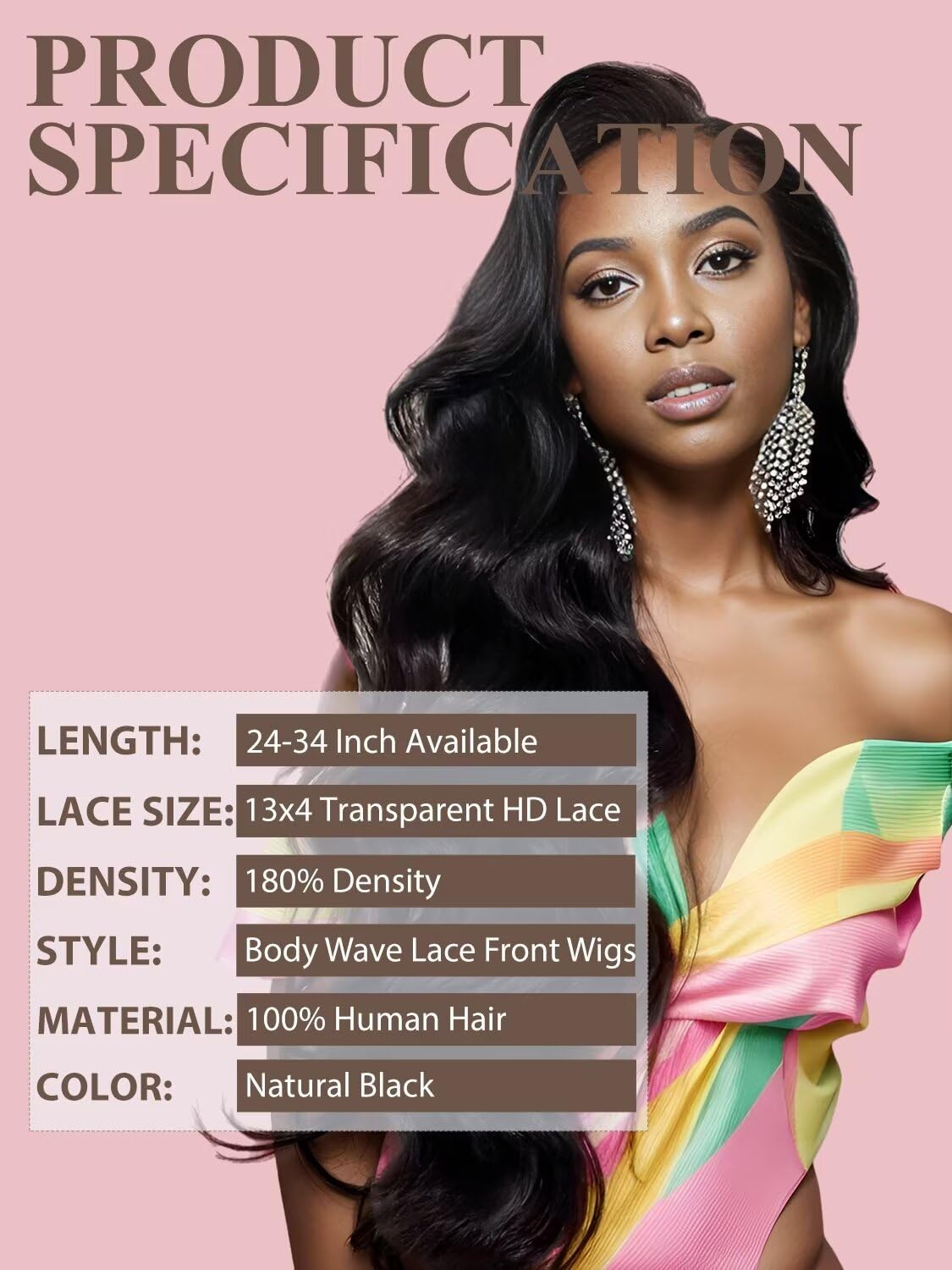 28 Inch Body Wave Lace Front Wigs Human Hair Pre Plucked 180% Density 13x4 Transparent HD Lace Front Wigs for Women Glueless Frontal Wigs with Baby Hair Natural Black Human Hair Wig