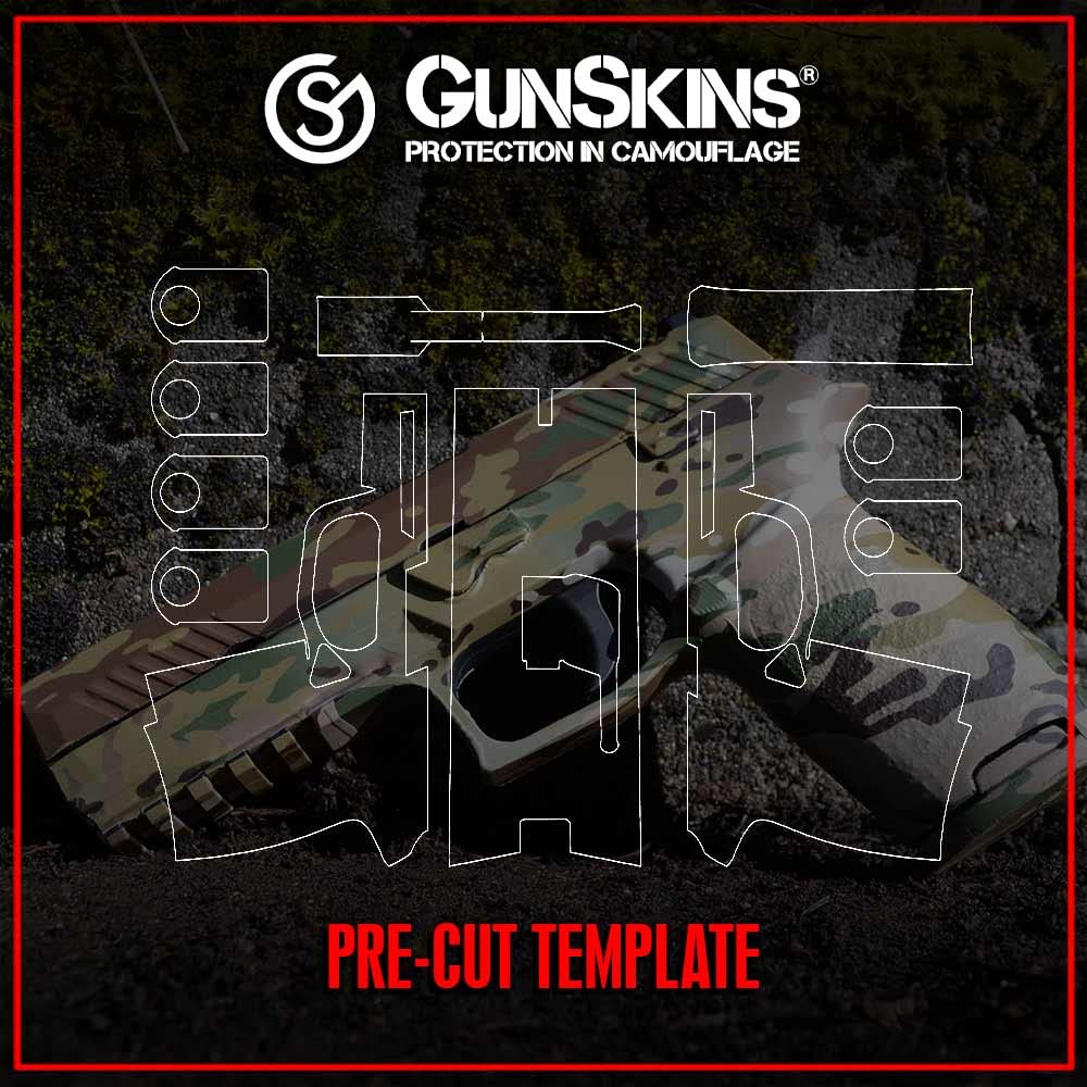 GunSkins Precut Pistol Skin for Sig Sauer P365 - Compatible with Airsoft AEG BB Gun - Vinyl Wrap - Easy to Install - 100% Waterproof - Matte Finish - Made in USA - Kryptek Typhon