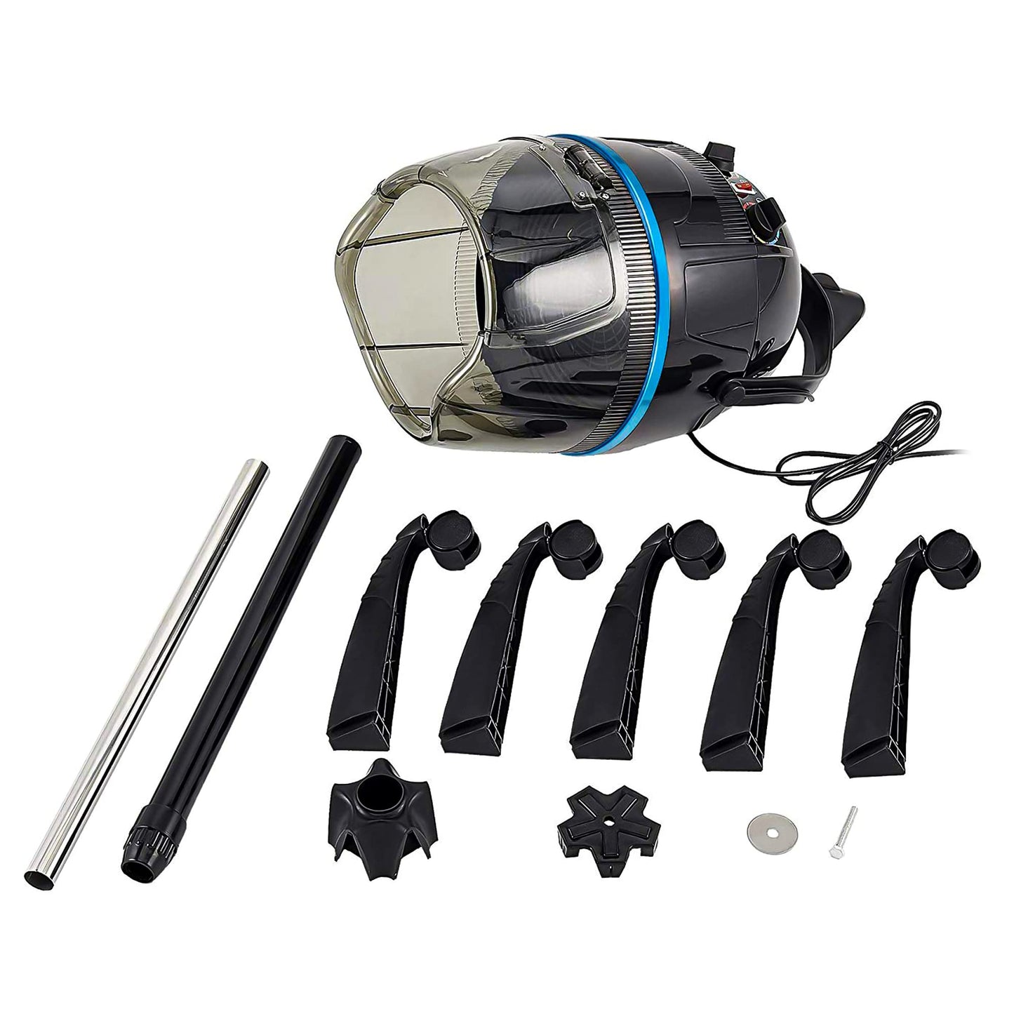 Nova Microdermabrasion Professional Hooded Floor Hair Dryer Adjustable Bonnet Hair Dryer Stand Up with Timer and Rolling Wheels for Beauty Spa Home Salon Equipment