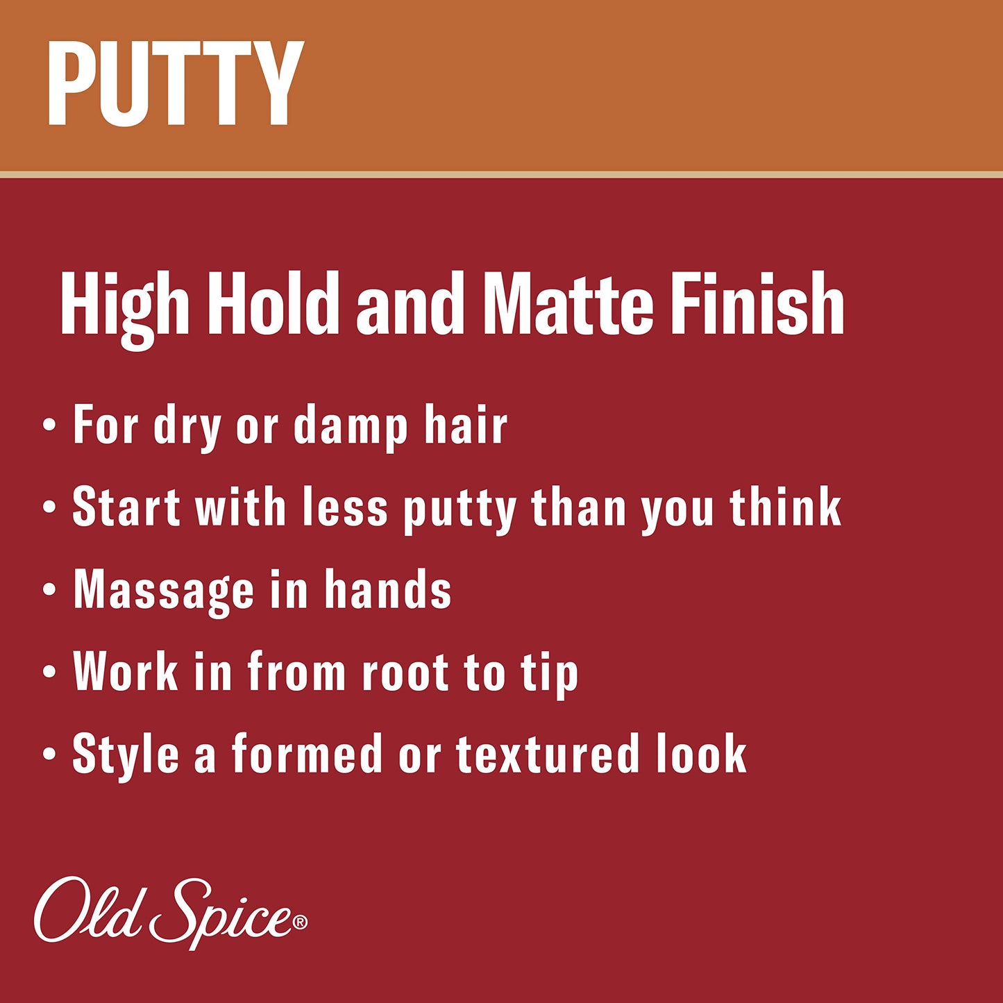 Old Spice Hair Styling Putty Pomade for Men, 2.22 oz (Pack of 2)