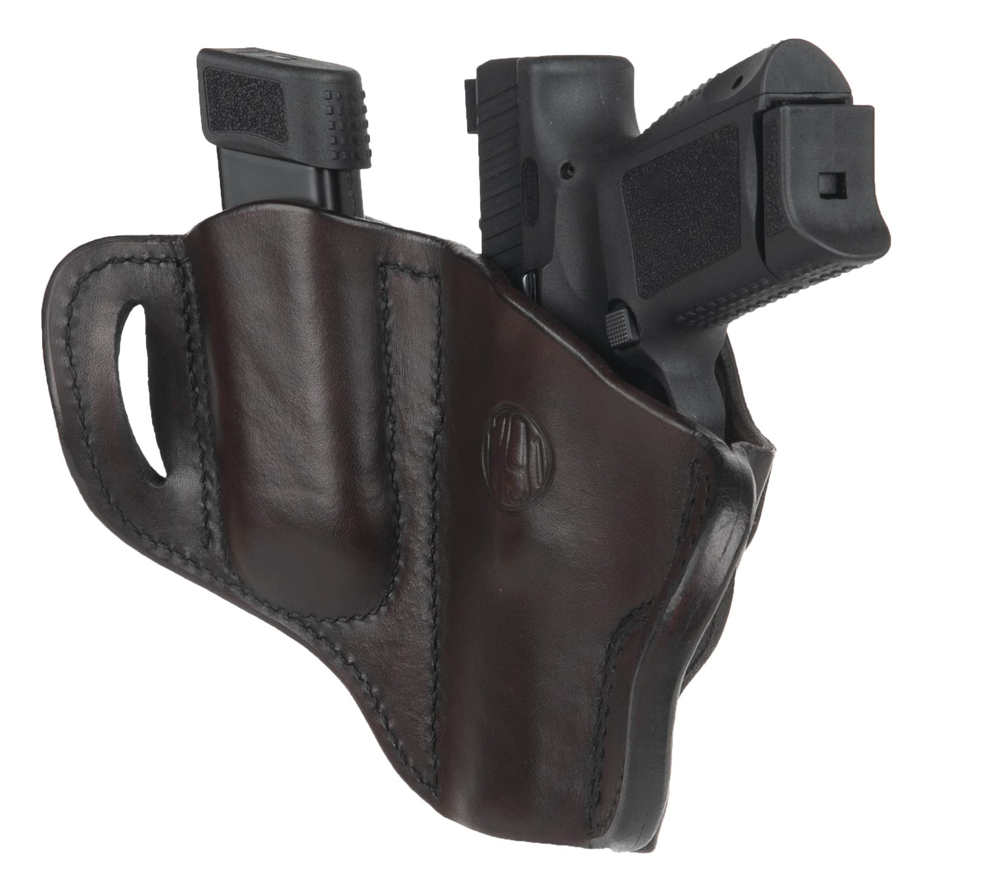 1791 GUNLEATHER P320c Holster, OWB Leather Gun and Mag Belts Holster. Compatible with Sig P320c, P229c, HK VP9sk, HK P2000, HK 45c, and Most compacts with Rails