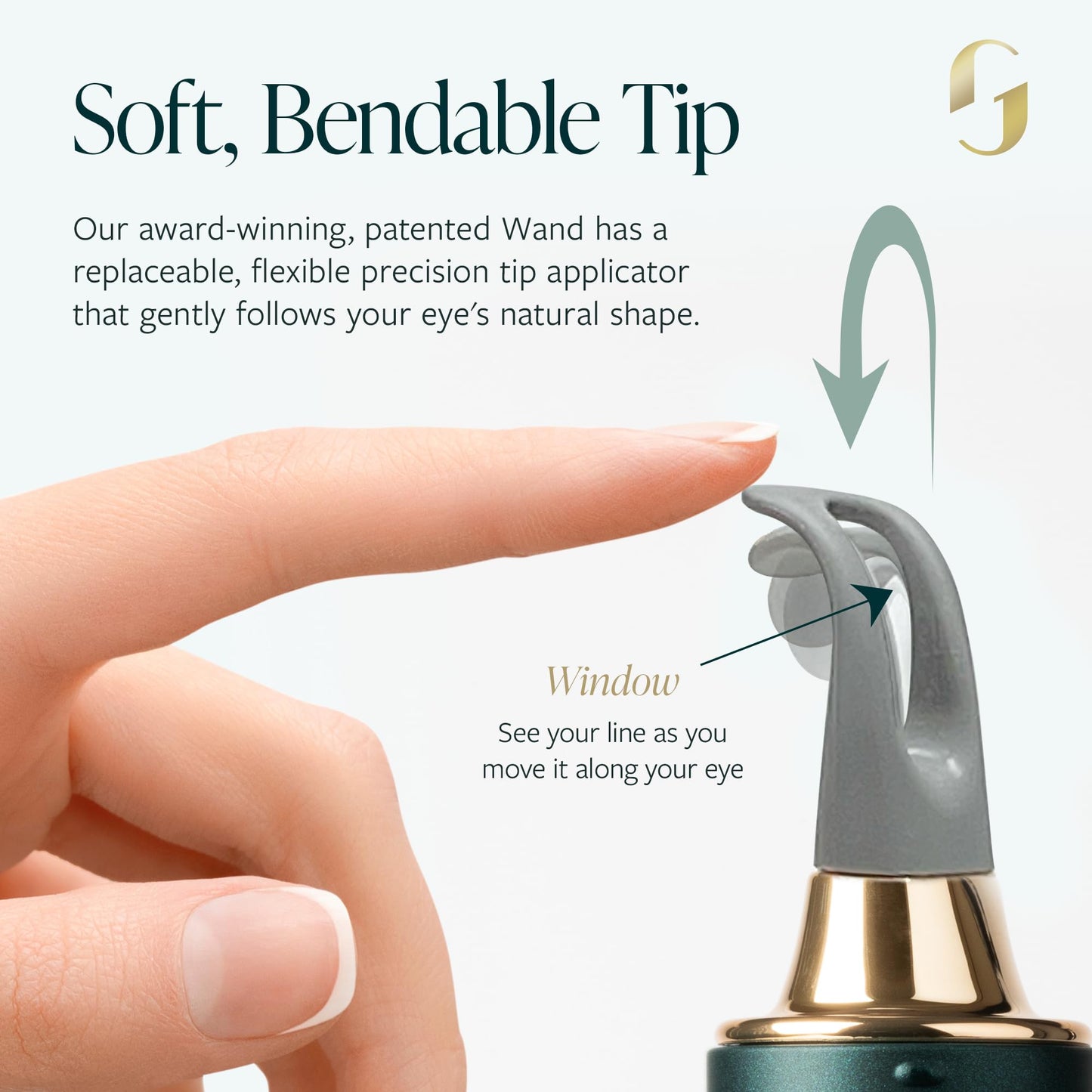 Guide Beauty GUIDE Wand, Easy Tightlining & Winged Eyeliner, Multi-Use Universal Design Cosmetic Tool for Eye & Lip Liner, Ideal for Make-up Novices, Limited Vision or Hand Dexterity