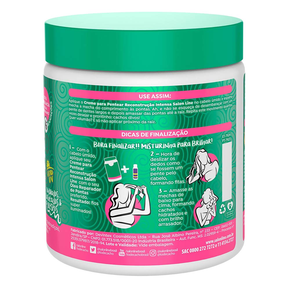 Salon Line - Linha Tratamento (Creme Para Pentear) - Reconstrucao Intensa 500 Gr Treatment (Combing Cream) Collection - Intense Reconstruction Net 17.63 Oz