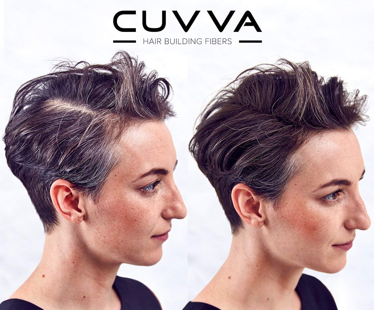 CUVVA Hair Building Fibers (30g) - Instantly Fill in Fine and Thinning Hair to Create a Thicker, Fuller Look - 10 Different Shades for Men & Women - Medium Brown