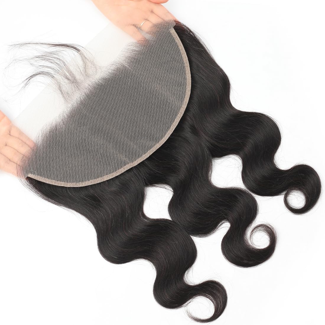 13x6 Lace Frontal Human Hair Closure Body Wave HD Transparent Frontal Closure 13x6 Ear to Ear Frontal Closure With Baby Hair Free Part 100% Virgin Human Hair Frontal Natural Hairline 18inch