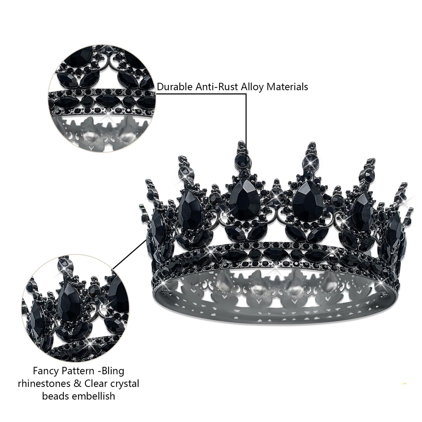 YOUlDIANZI Queen Crown Birthday Crowns for Women, Birthday Girl Sash, Birthday Tiara for Women Set, Princess Rhinestone Birthday Girl Headband Birthday Gifts for Women, Sweet Happy Accessories