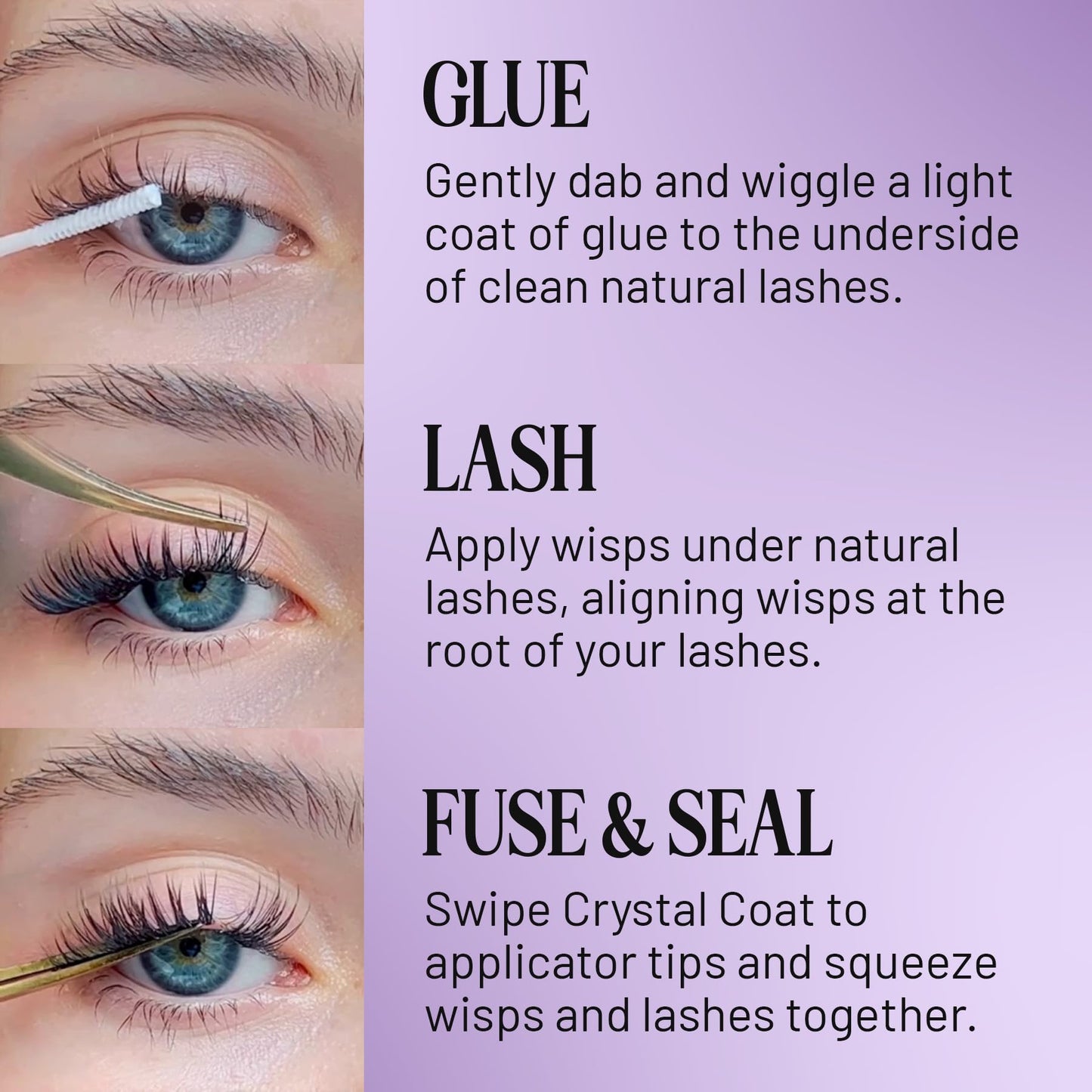 Lilac St. - Lilac Lash Crystal Coat - Glossly & Clear Lash Sealant - Long Lasting Lash Application - Extend Wear - Brush Applicator Tip - Waterproof - Cruelty Free, Vegan, Women Founded - 0.17 fl oz