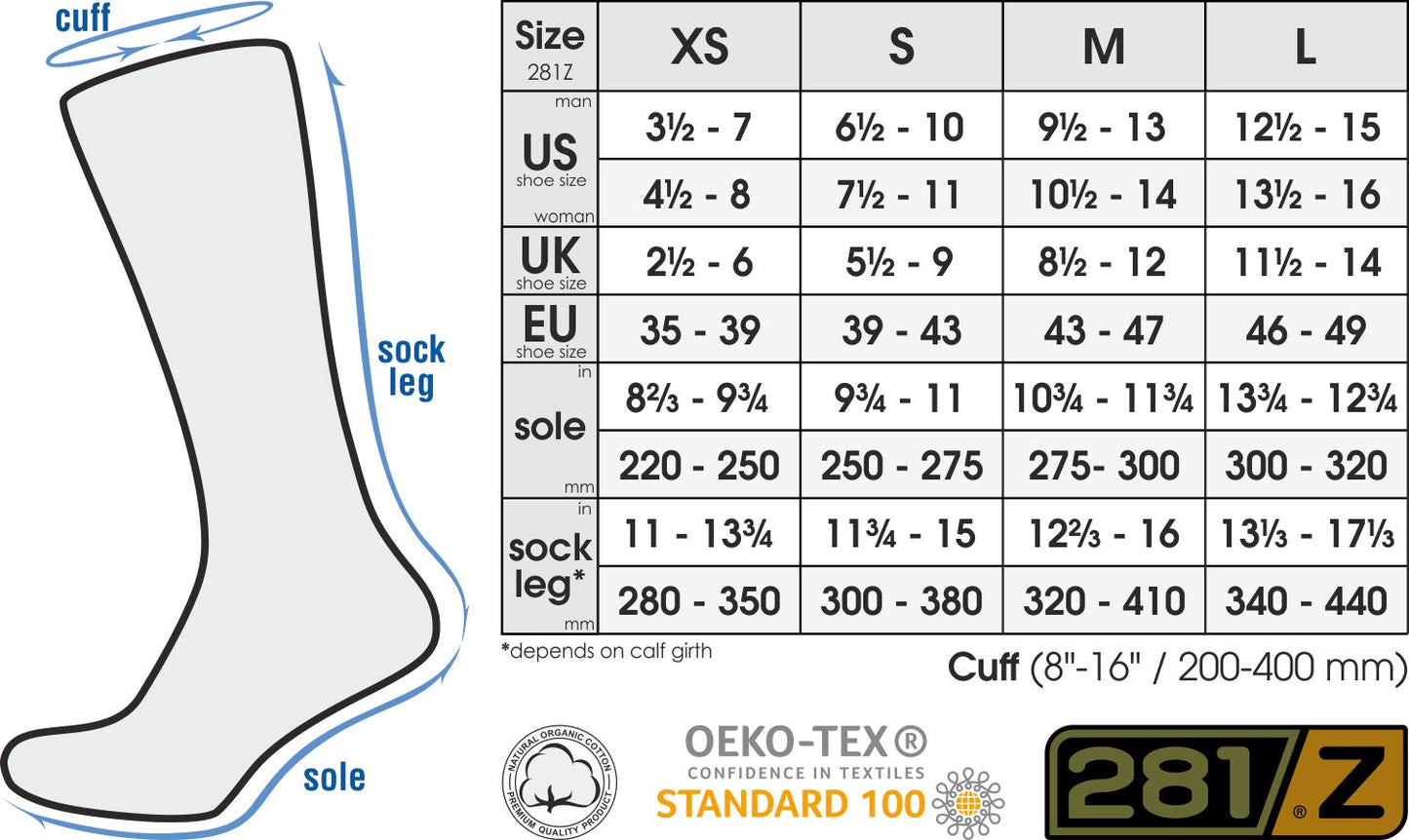 281Z Military Boot Socks - Tactical Trekking Hiking - Outdoor Athletic Sport (Black)(Small 4 Pairs Pack)