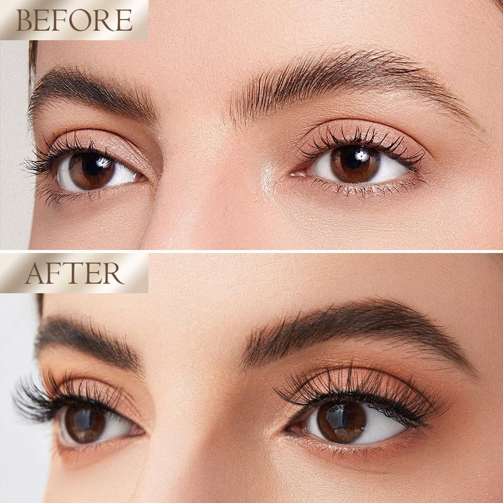 2024 New 2-in-1 Eyebrow Pencil with Gel,Waterproof Magic Eyebrow Pencil,Dual-Ended 3D Microblading Eyebrow Pen with 4 Tip & Eyebrow Brush, Makeup Long-Lasting Eyebrow Pen for Women (Light Brown)