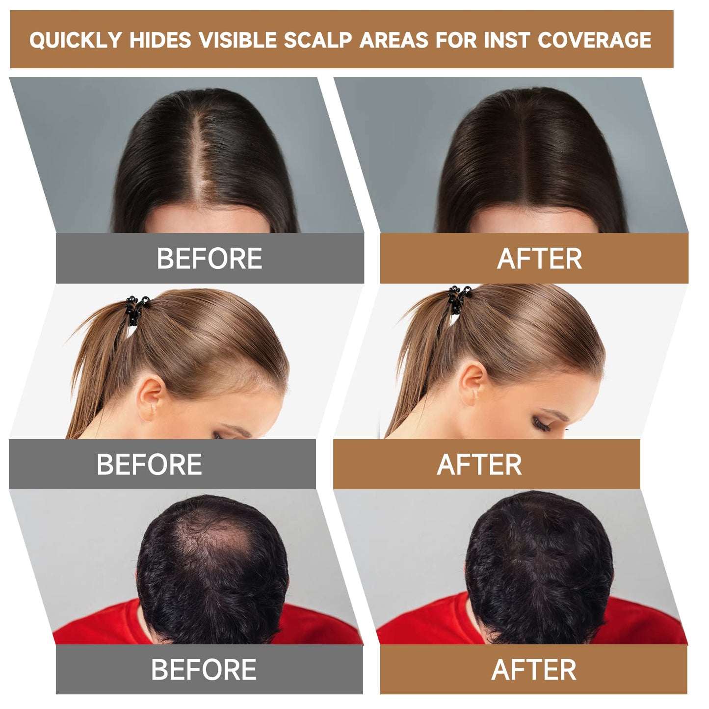 Mifeloy 2 Pack Root Touch Up Shadow Powder, Gray Hair Cover Up, Women Color Root Coverage Powder for Thinning Grey Hairline, Men Instantly Concealer Hair Loss Beard Line Eyebrow, Medium Blonde