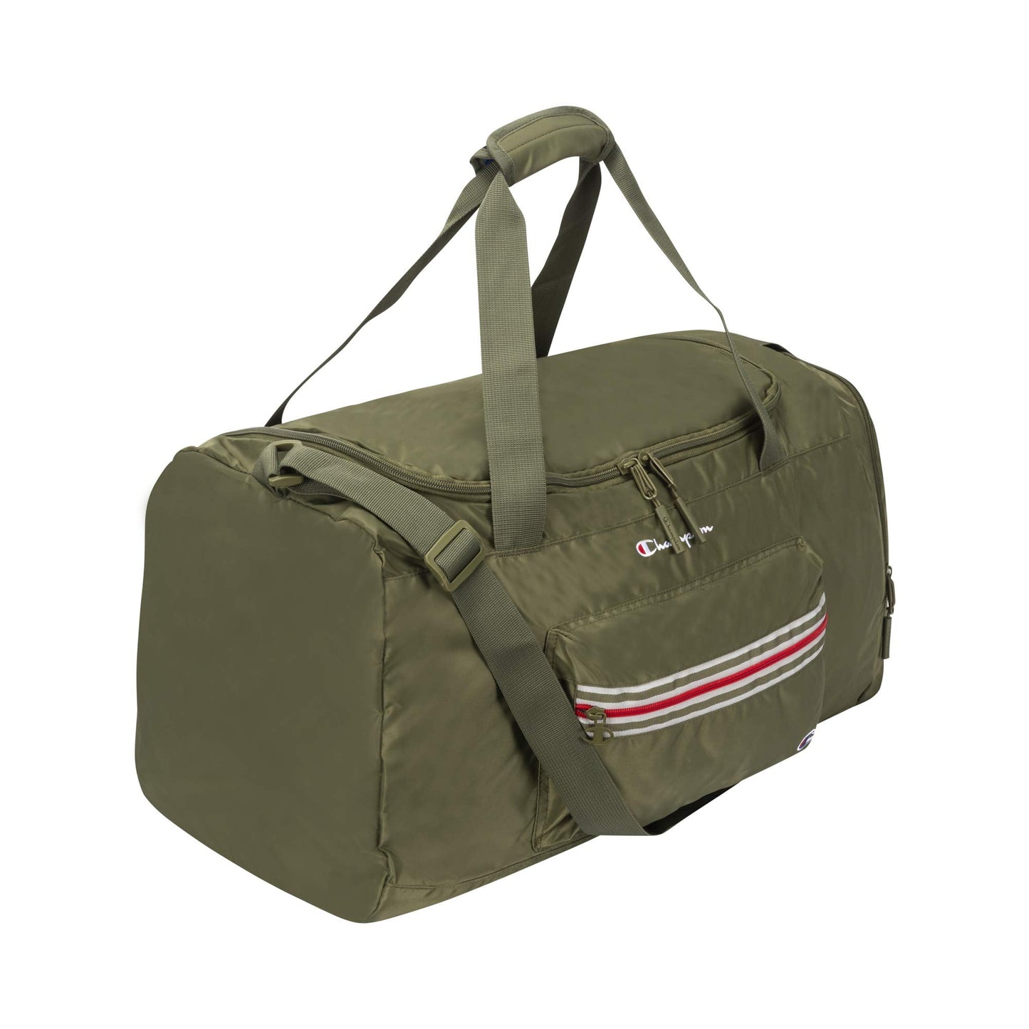 Champion Unisex Adult Qualifier Duffel Bags, Cargo Olive/Scarlet, One Size US