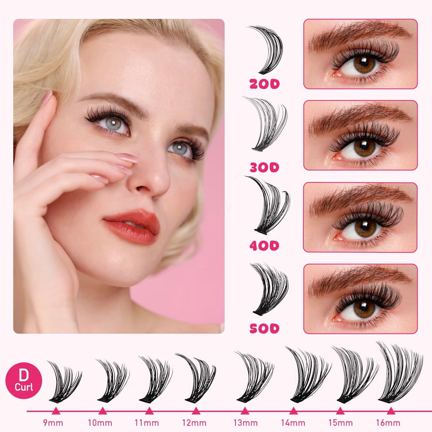 1072 pcs Lash Clusters Kit