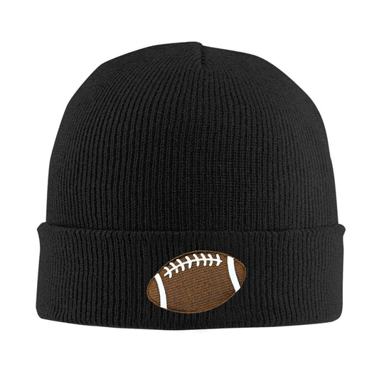 mutakin Football Embroidery Beanie Hat Unisex Knit Cuffed Cap Women Men Gift Winter Warm Skull