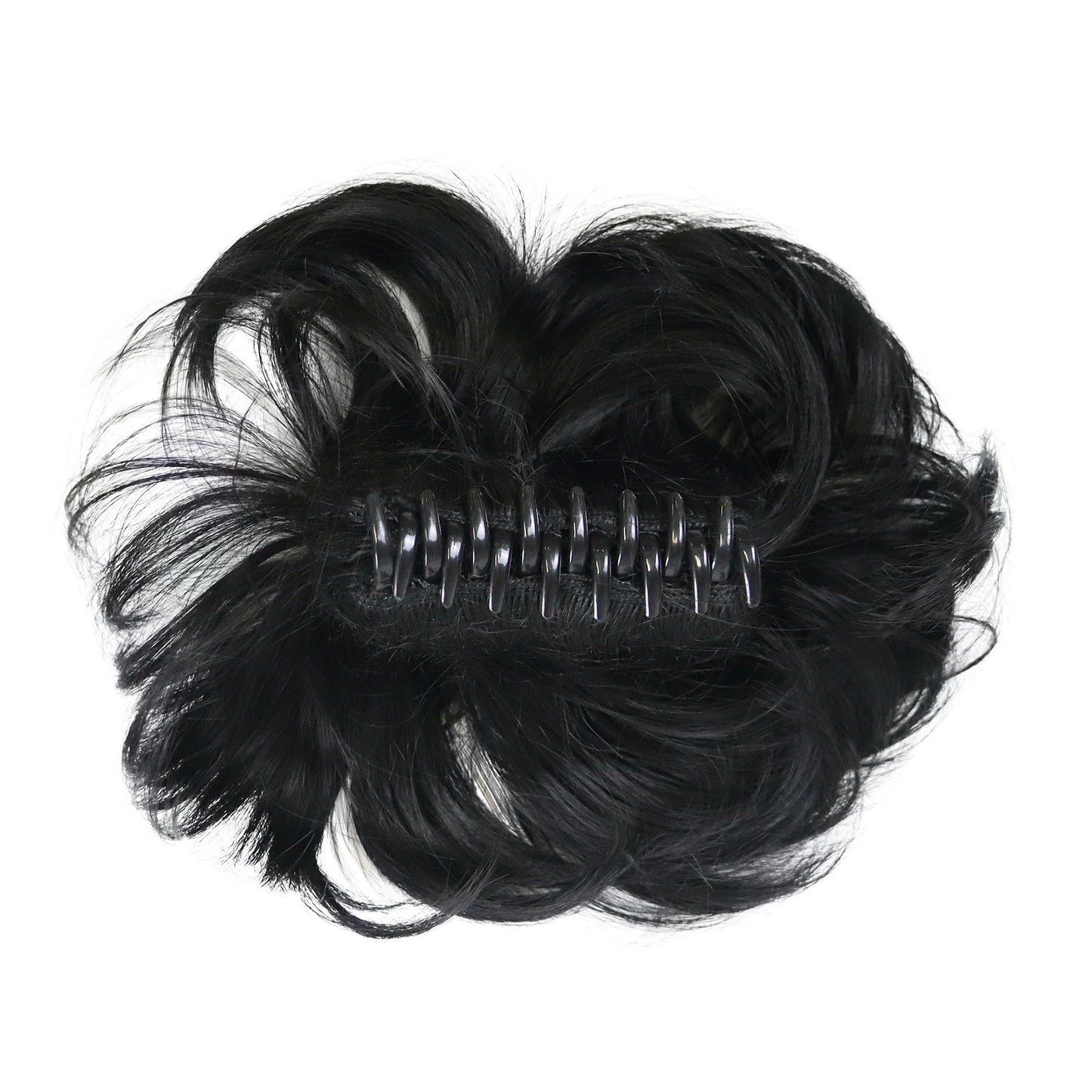 GNIMEMGIL Long Black Cosplay Wig With Bun,Synthetic Hair Bride Wigs for Costumes,Halloween Costume Wigs for Women