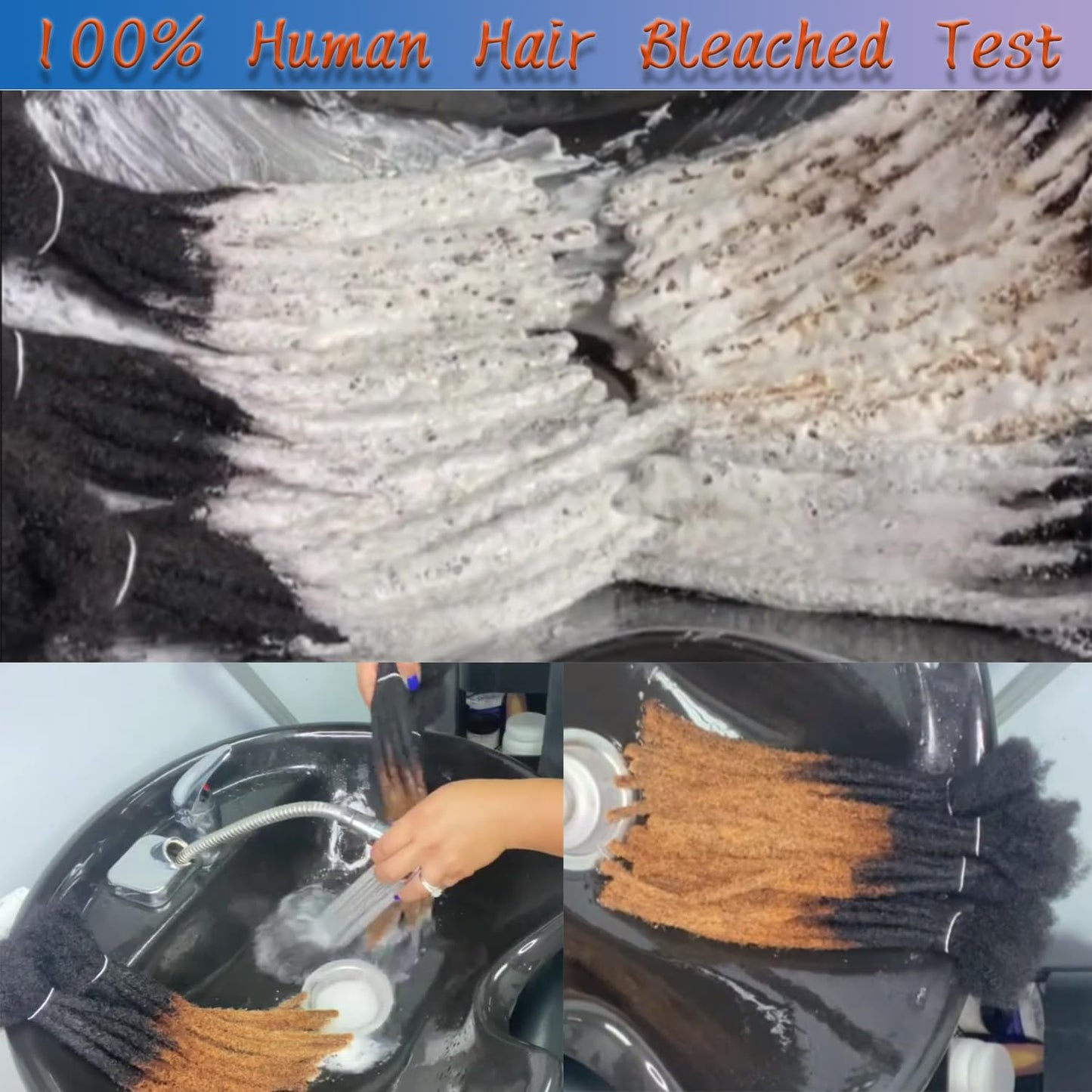 6 Inch 70 Strands Locs Extension Human Hair 0.4cm Dreadlock Extension Natural Black Human Hair Locs Full Handmade Permanent Dreadlock Extensions Can Be Dyed and Bleached for Women Men