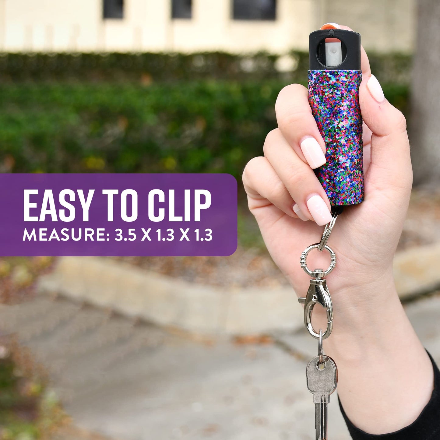 Guard Dog Security Bling it On Pepper Spray, Keychain with Safety Twist Top, Mini and Easy Carry, Lightweight and Fashionable, Maximum Police Strength OC Spray, 16 Feet Range, 0.5 fl oz
