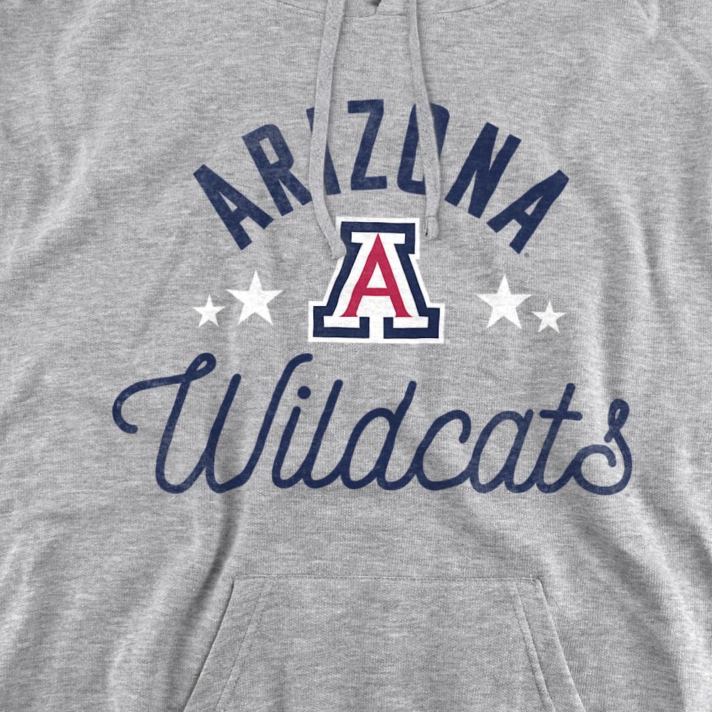 University of Arizona Official Wildcats Unisex Adult Pull-Over Hoodie, University of Arizona, Athletic Heather, Large