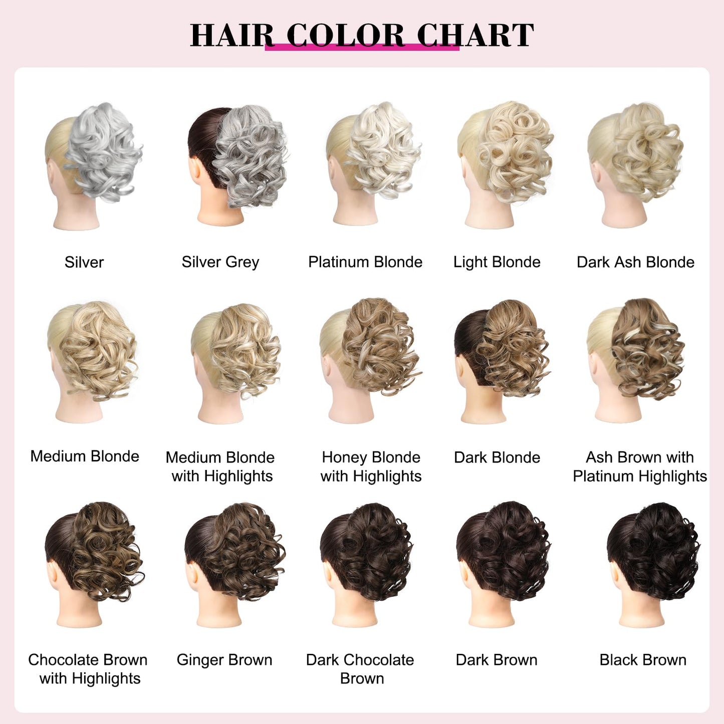 REECHO 9" Short Ponytail Extension, Classic Loose Curly Wavy Claw Clip Pony tails Hair Extensions HP001 Hairpieces for Women - Medium Blonde with Blonde Highlights