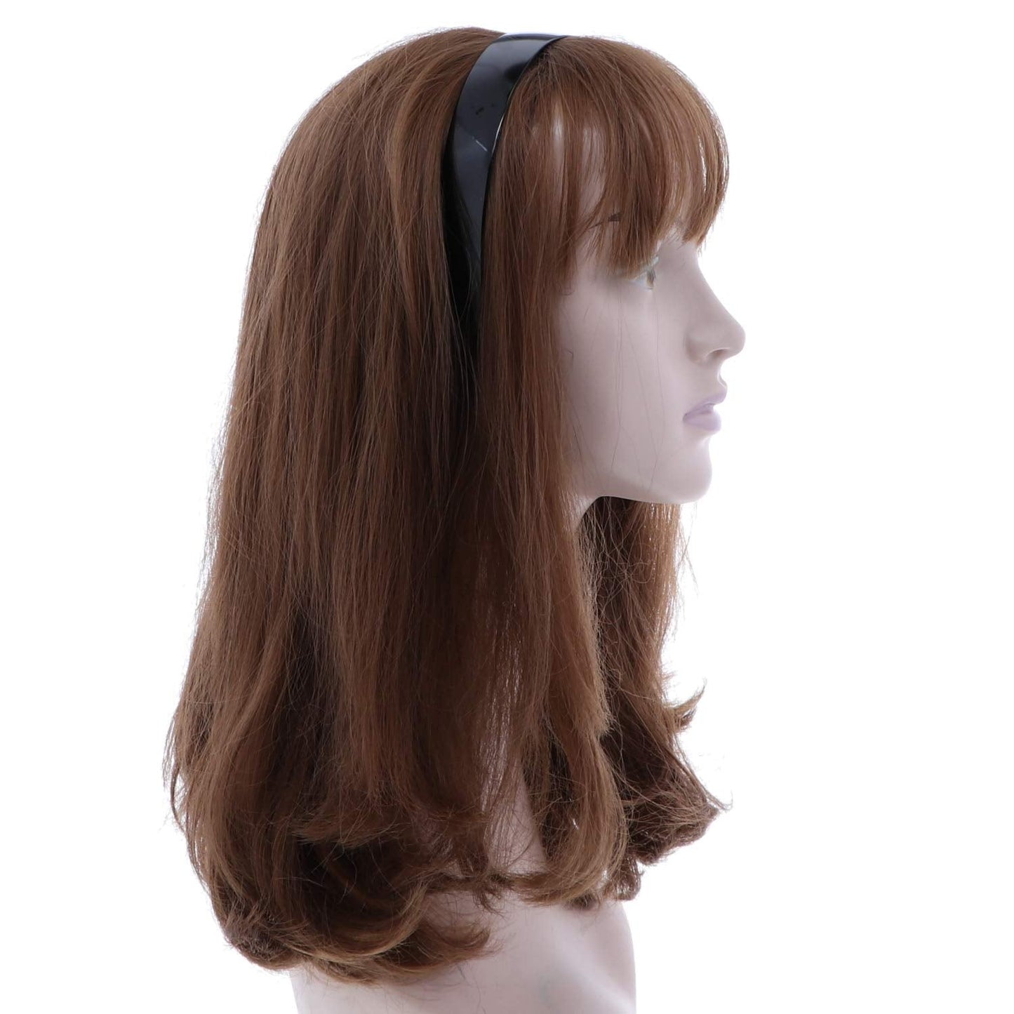 One Dozen 1 Inch Black Plastic Headbands with Teeth for Women and girls (Motique Accessories)