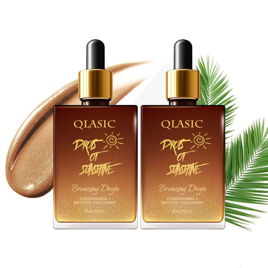 2PCS -Skin Care Essence Anti-Pollution Drops - Bronzing Serum & Facial Tanning Drops,Fake Tan Peptide Serum,Liquid Bronzer Cream for Aging Skin