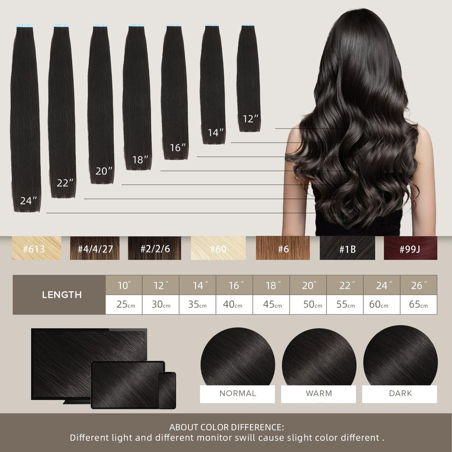 Mifes Tape in Hair Extensions Human Hair Natural Black #1B 20pcs/50g 22 Inch Natural Hair Extensions Remy Hair Invisible Long Tape in Hair Extensions Soft Natural Hair For Women