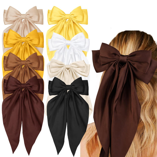 Hair Bows for Women Hair Ribbon Bow Hair Clips with Long Tails Vintage Hair Accessories for Women