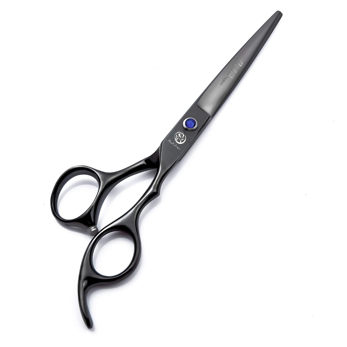 6.0" Black Hair Cutting Scissor Set with Multi-functional Thinning Comb, Leather Scissors Case, Barber Hair Cutting Shears Hair Thinning/Texturizing Shear for Hairdresser or Women Home Use
