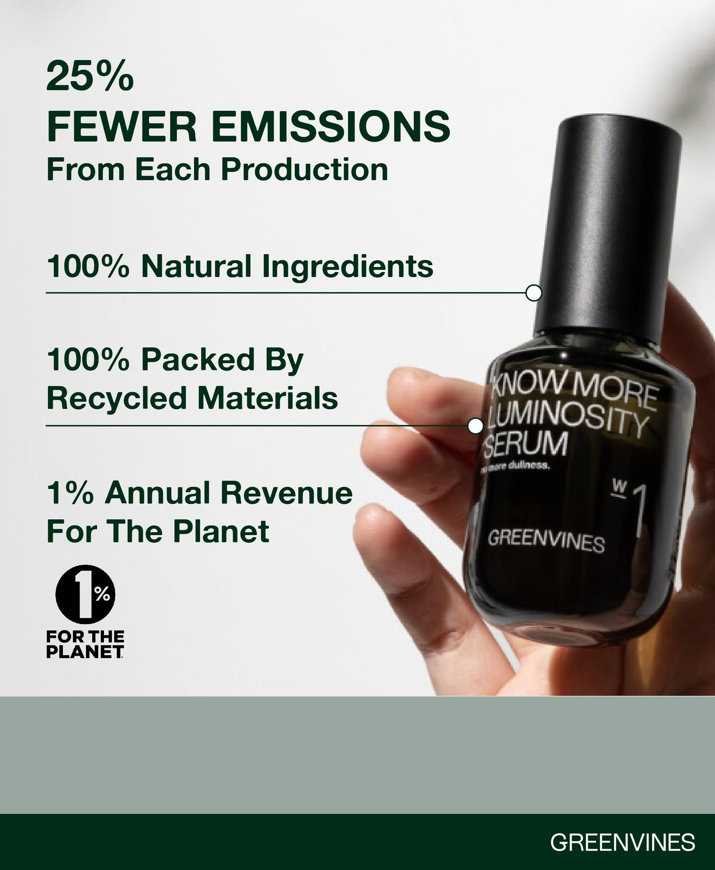 Greenvines Luminosity Hydrated & Anti-Aging Serum | Prevent Pre-mature Aging Sign for Smooth, Radiant Skin | Sensitive, Damaged Skin Work | 0.3 Fl oz