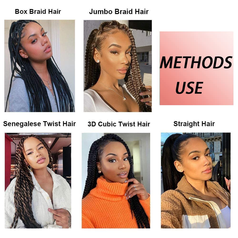 ZERAL Braiding Hair Pre Stretched 30 Inch 8 Packs Braiding Hair Professional Itch Free Yaki Texture Hair Extensions for Braids Synthetic Hair Braiding for Women and Girls (30#)