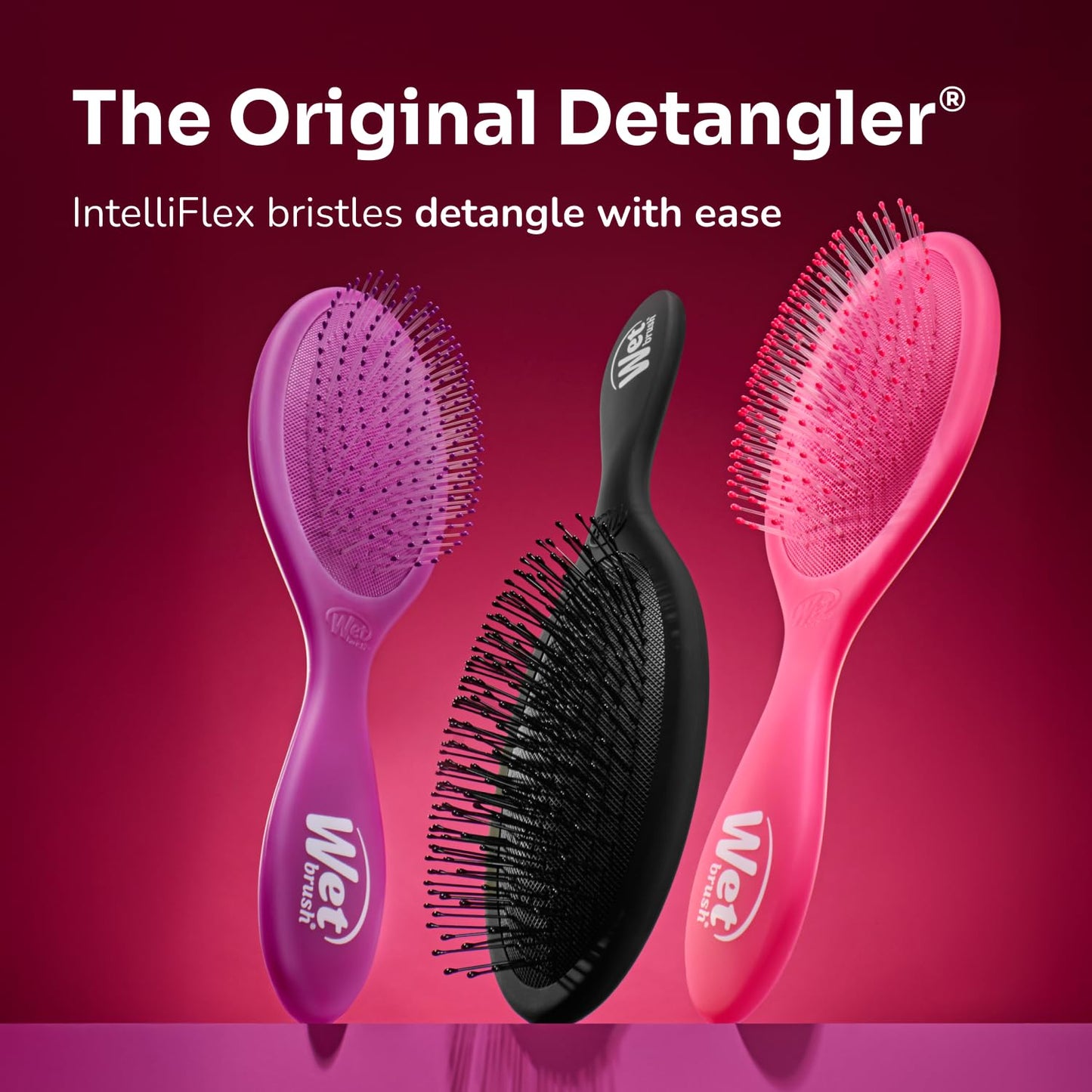 Wet Brush Original Detangler Hair Brush, Purple (Groovy Disco), Ultra-Soft IntelliFlex Bristles, Detangling Bristles Glide Through Tangles (Wet Dry & Damaged Hair), Women & Men