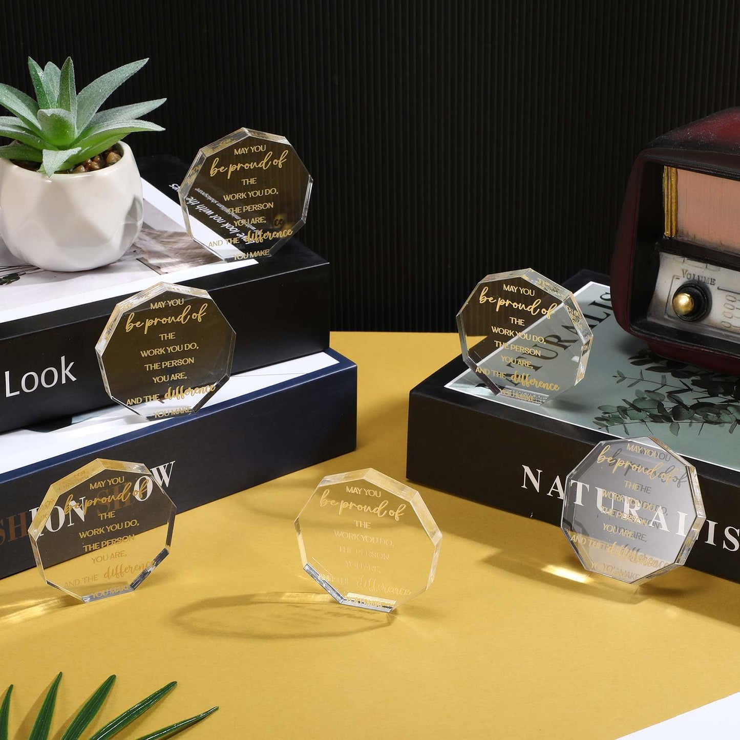 Huquary Employee Appreciation Awards for Coworker Acrylic Thank You Gift Employee of The Month May You Be Proud of The Work You Do Keepsake for Retirement Farewell Motivational