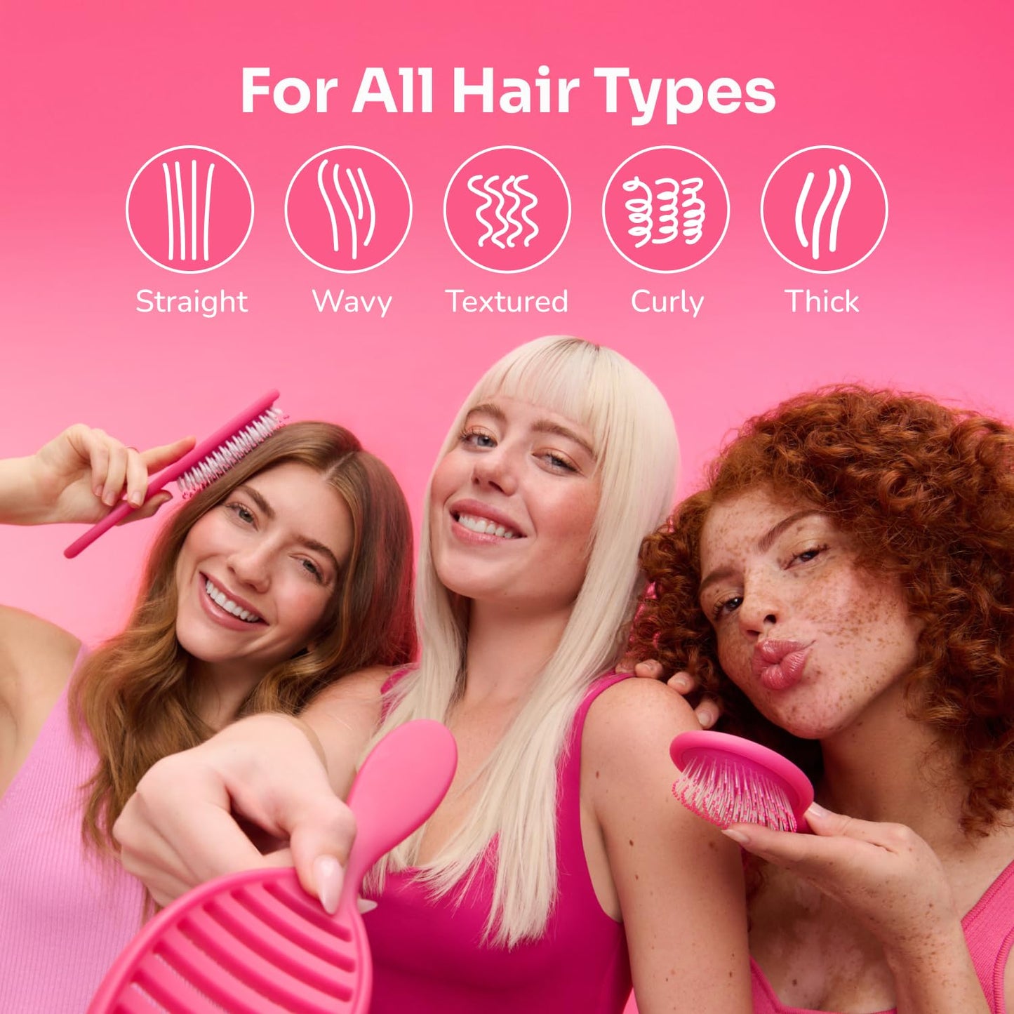 Wet Brush Original Detangler Hair Brush, Purple (Groovy Disco), Ultra-Soft IntelliFlex Bristles, Detangling Bristles Glide Through Tangles (Wet Dry & Damaged Hair), Women & Men