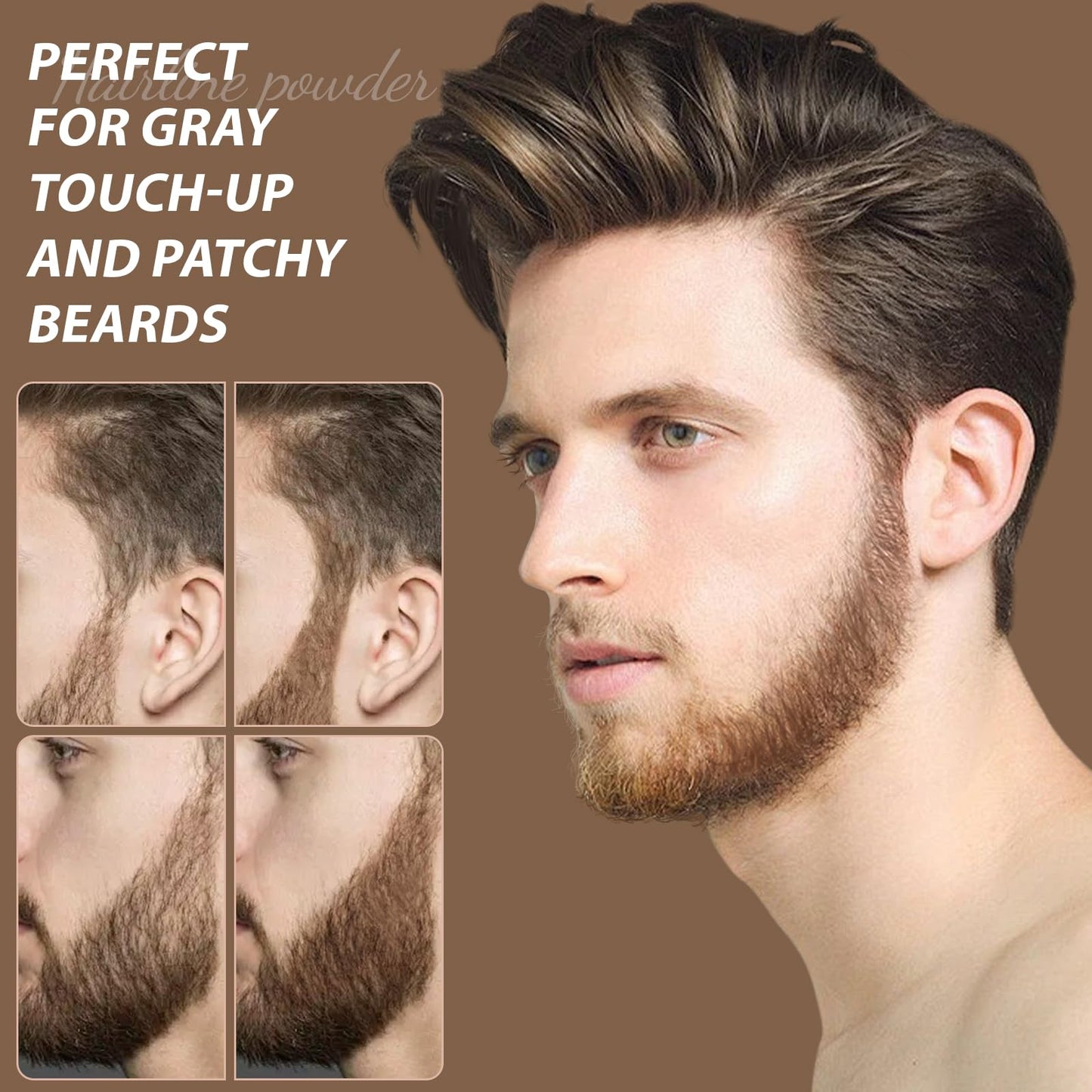 2 Pack Hairline Powder for Women and Men, Used to Root Touch Up Hair Color, Thinning and Gray Hair Coverage and Bald Spots Coverage, Brown