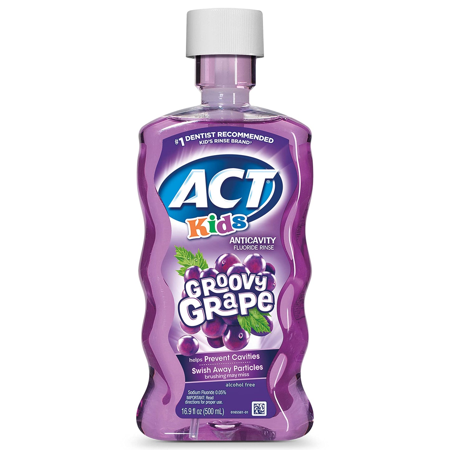 ACT Kids Anticavity Fluoride Rinse 16.9 fl. oz. Groovy Grape with Cup and Toothpaste 4.6 oz. Wild Watermelon