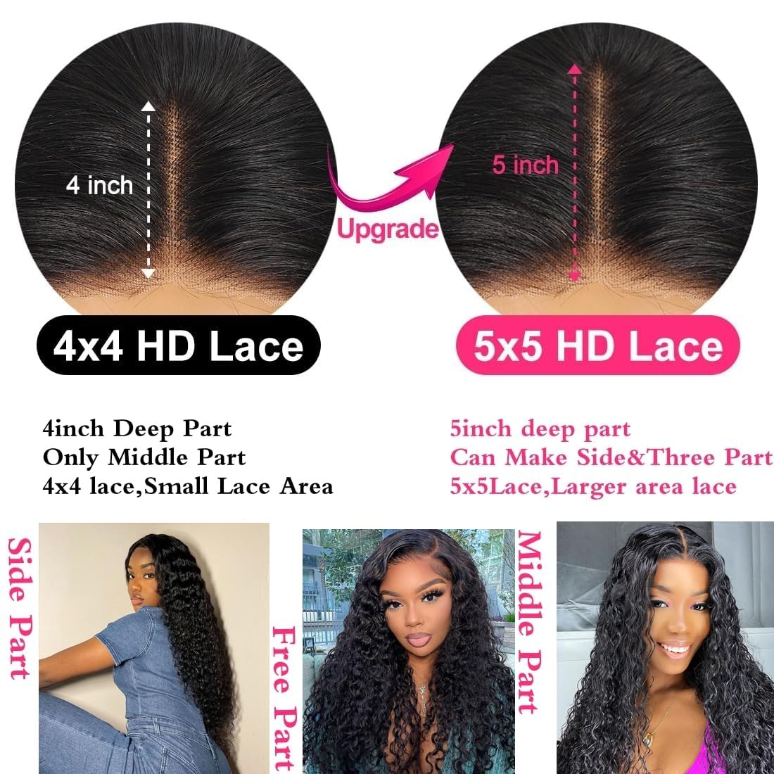 ACIWP Glueless Wigs Human Hair Pre Plucked Pre Cut Wear and Go Deep Wave Lace Front Wigs Human Hair for Beginners Upgraded No Glue Pre Cut 5x5 Hd Lace Closure Wigs for Black Women Human Hair 26 Inch