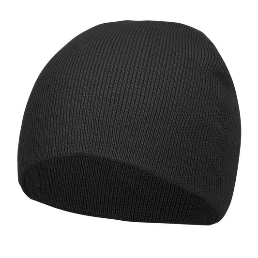 TOP HEADWEAR Cuffless Beanie for Men Women, Unisex Short Beanies Skull Cap, Black