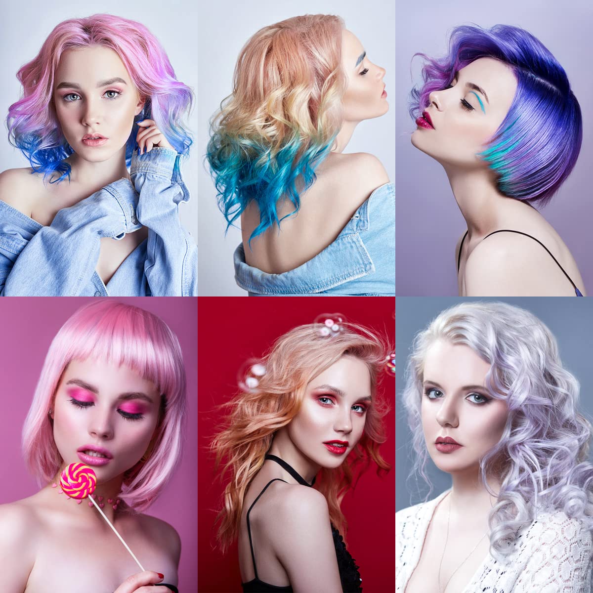 12 PCS Colored Clip in Hair Extensions, BEAHOT 22 Inch Rainbow Long Straight Hairpieces Clip in Synthetic, Halloween Cosplay Dress Up Fashion Party Christmas New Year Gift for Women Kids Girls, Purple