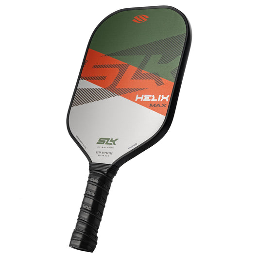 2024 SLK Helix Pro Pickleball Paddle | Carbon Fiber & Fiberglass Hybrid Face | Thermoformed Carbon Fiber Core | Unmatched Control | Legend Olive