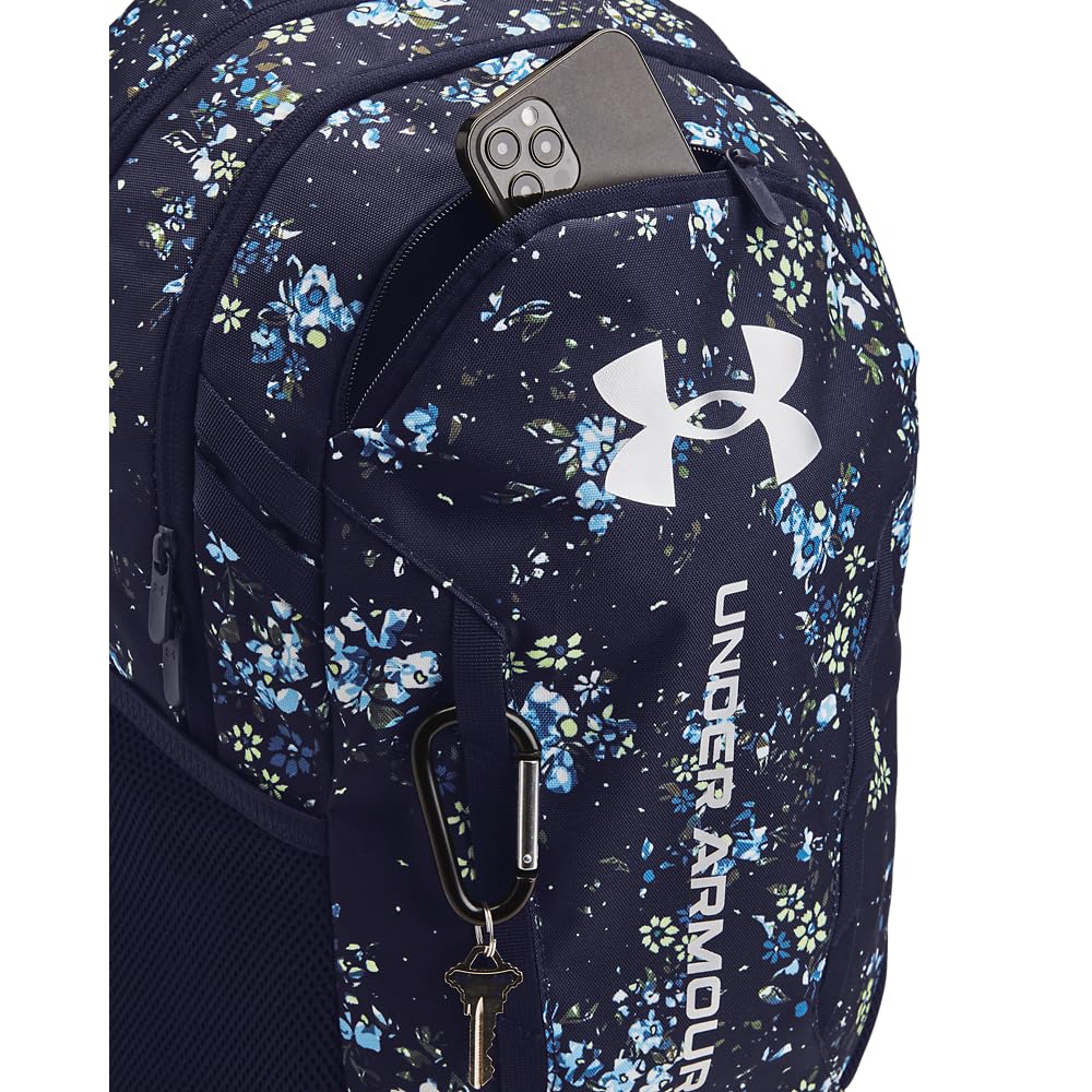 Under Armour Unisex-Adult Hustle 6.0 Backpack, (410) Midnight Navy/Midnight Navy/Metallic Silver, One Size Fits Most