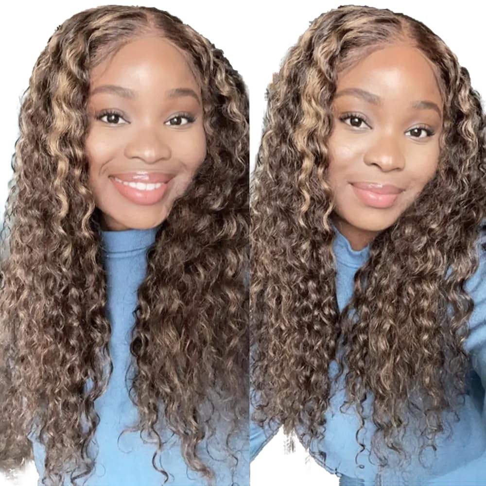 Ombre Human Hair Bundles P4/613 Bundles Brown Kinky Curly Human Hair Bundles Brazilian Virgin Hair 3 Bundles 18 18 18 inch Blonde Curly Wave Bundles Hair Weave for Women