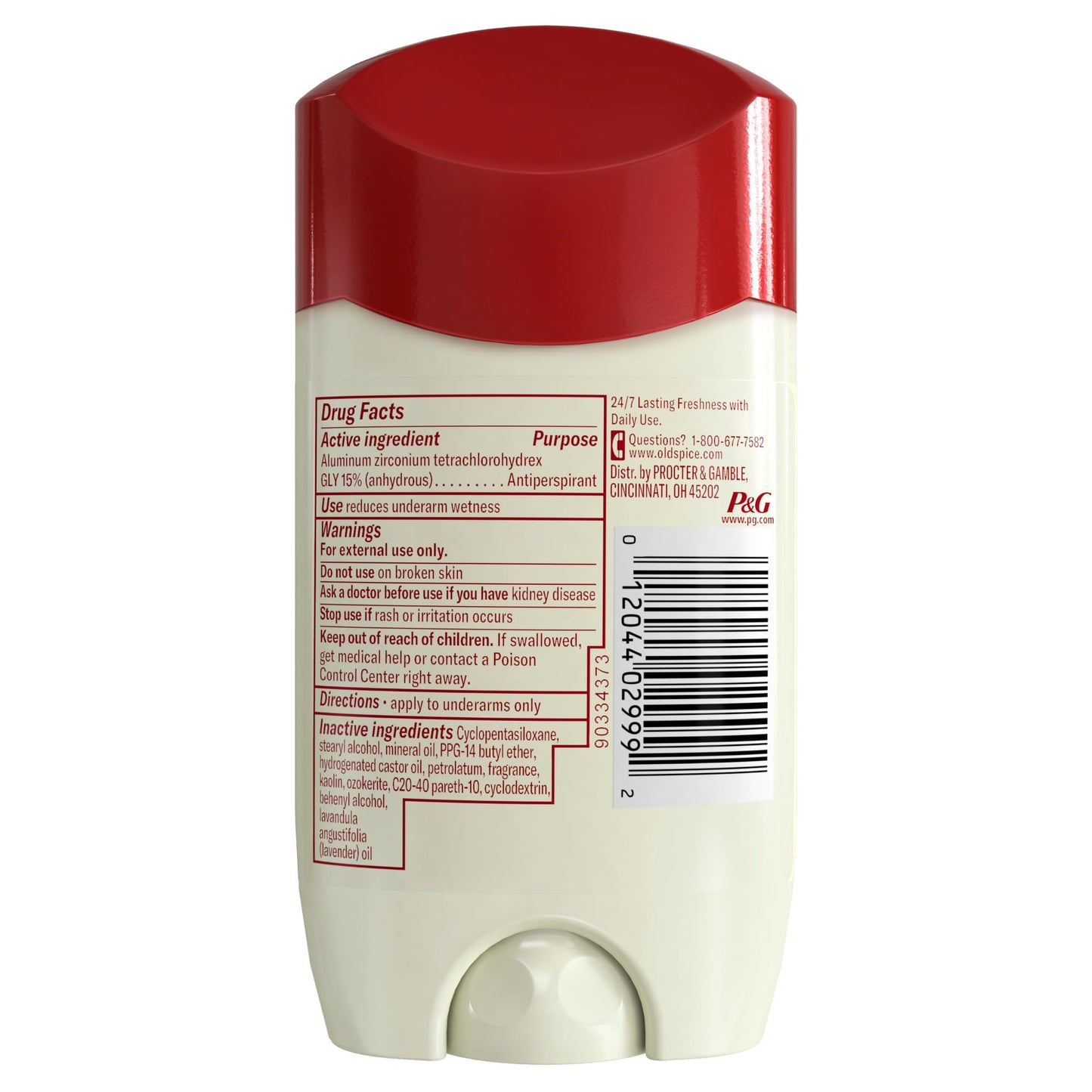 Old Spice Antiperspirant & Deodorant for Men, 24/7 Sweat & Odor Protection, 24/7 Freshness with Long Lasting Scent, Wilderness with Lavender Scent, 2.6 oz (Pack of 3)