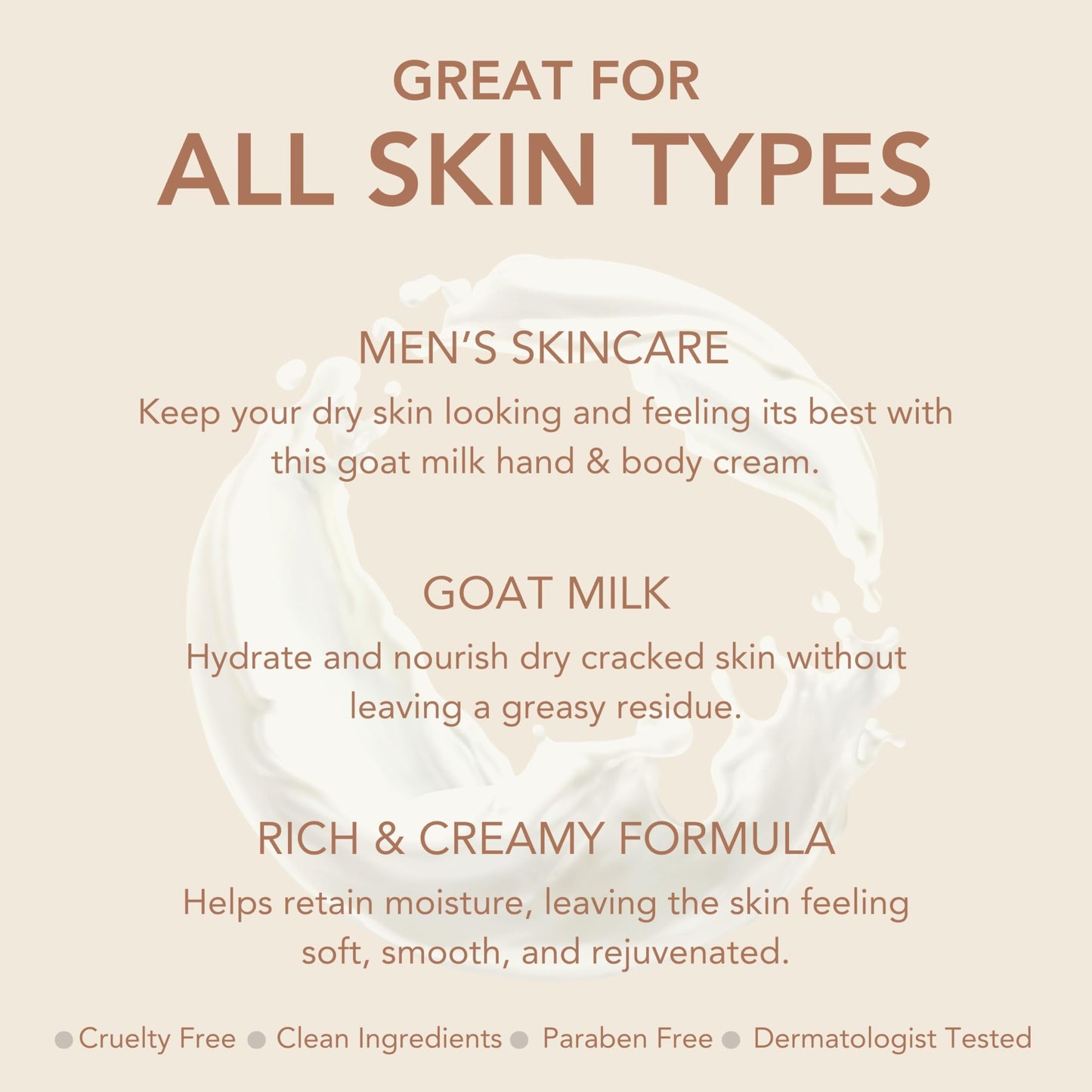 Dionis Goat Milk Skincare 3.3oz Hand & Body Cream For Men - Travel Size Hand Lotion For Hydrating & Moisturizing Dry Skin - Cruelty Free Cream Made In The USA - Paraben Free Formula