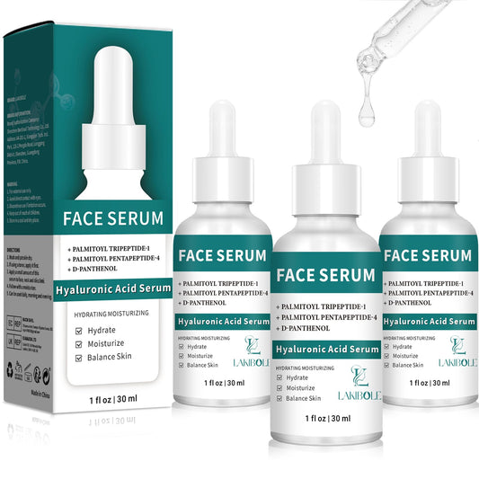 3 Pack 2% Hyaluronic Acid Serum with Advanced Peptide Complex for Optimal Hydration & Skin Balance (1fl.oz/30ml Each)