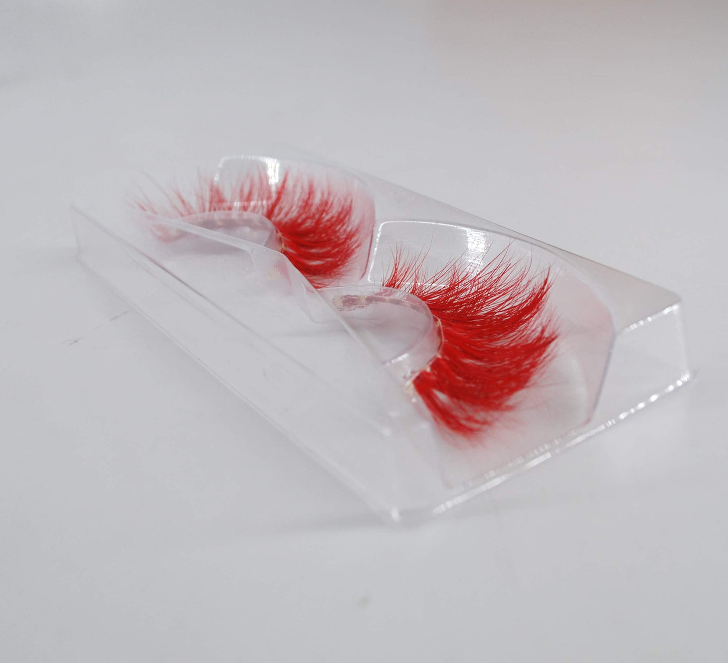3 pairs Red Lashes Long Thick False Eye Lashes Halloween Costume Party Makeup (Red)