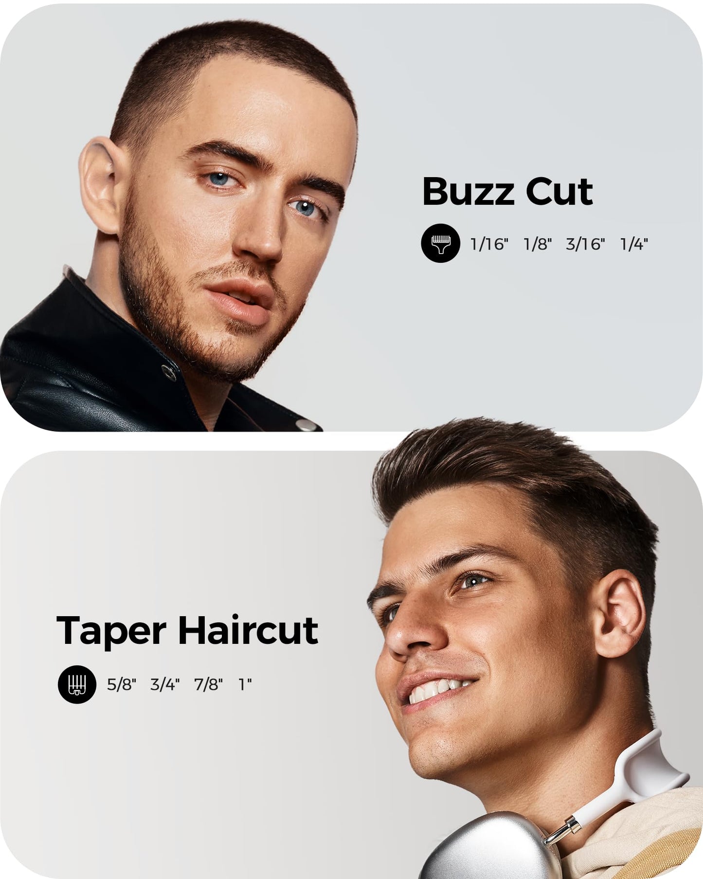 GLAKER Hair Clippers for Men Professional - Cordless Clippers and Trimmers Set, Complete Barber Kit for Hair Trimming & Beard Grooming, Mens Haircutting Kits for Blending & Fade Cuts