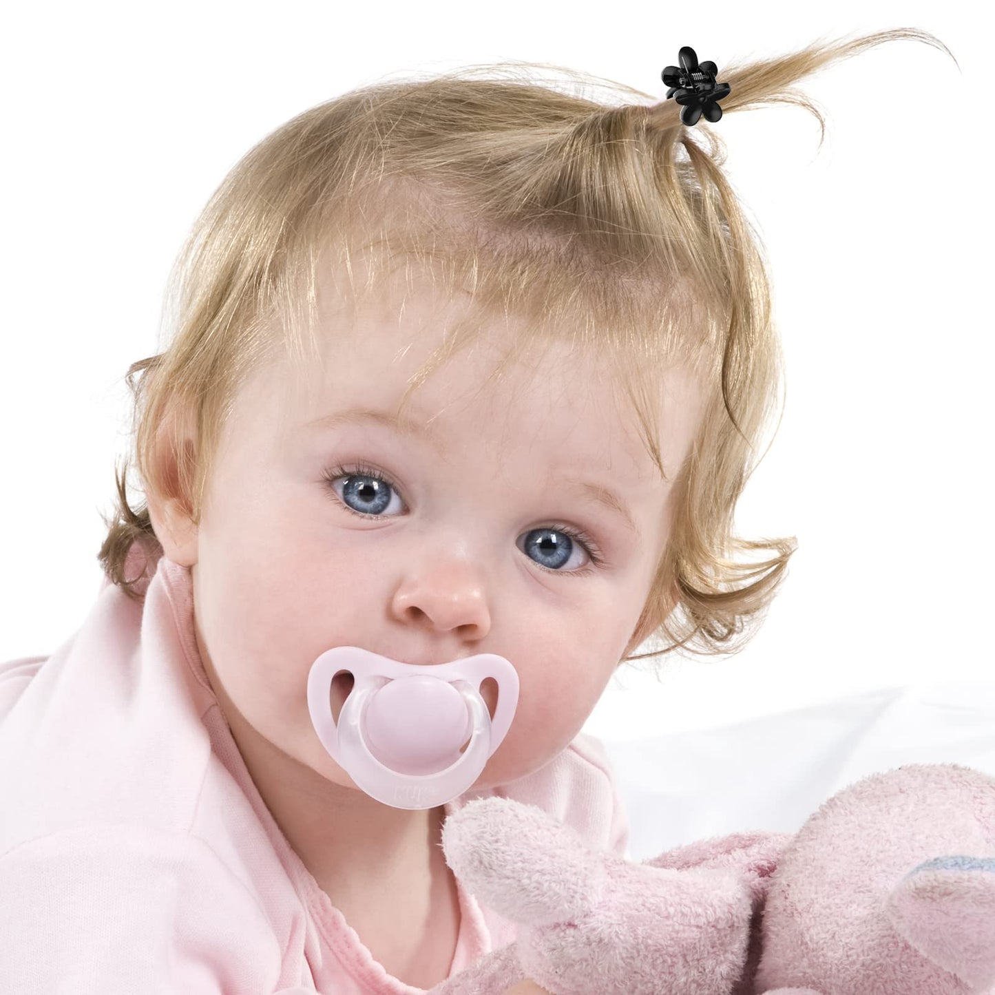 ADRIONE Black Mini Flower Hair Claw Clips for Women Girls - 100 Pack Small Tiny Floral Jaw Clip for Thin Hair, Fine Hair & Bangs - Decorative Non-Slip Little Micro Plastic Hair Claws Bulk