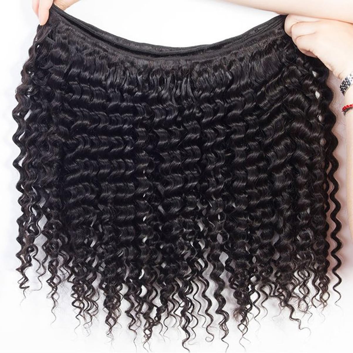 14A Deep Wave Bundles Human Hair 16 18 20 Inch, Full and Silky 100% Unprocessed Brazilian Virgin Human Hair Extensions Natural Black (Deep Wave Bundles, 16 18 20)