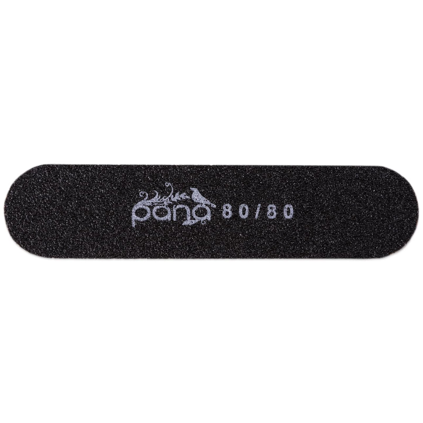 25PCS Mini Size PANA Professional Double Sided Nail Files - Black, 80/80 Grit - Emery Board Nail Buffering File Manicure Pedicure Nail Polisher Washable