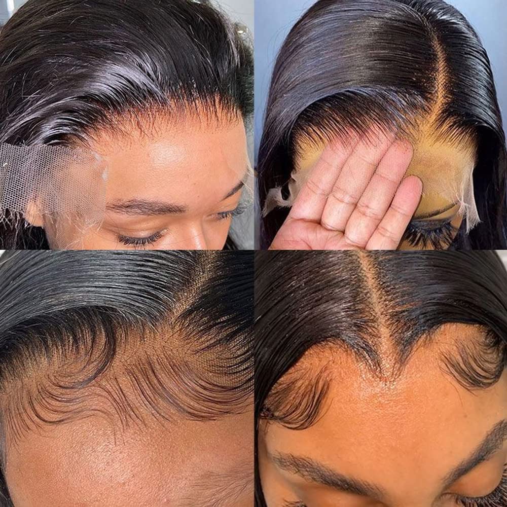 13x4 Body Wave Lace Front Wigs Human Hair For Black Women Hd Lace Front Wigs Human Hair Pre Plucked Bleached Knots with Baby Hair 180% Dentisy GluelessTransparent Lace Wig Brazalian Virgin Hair
