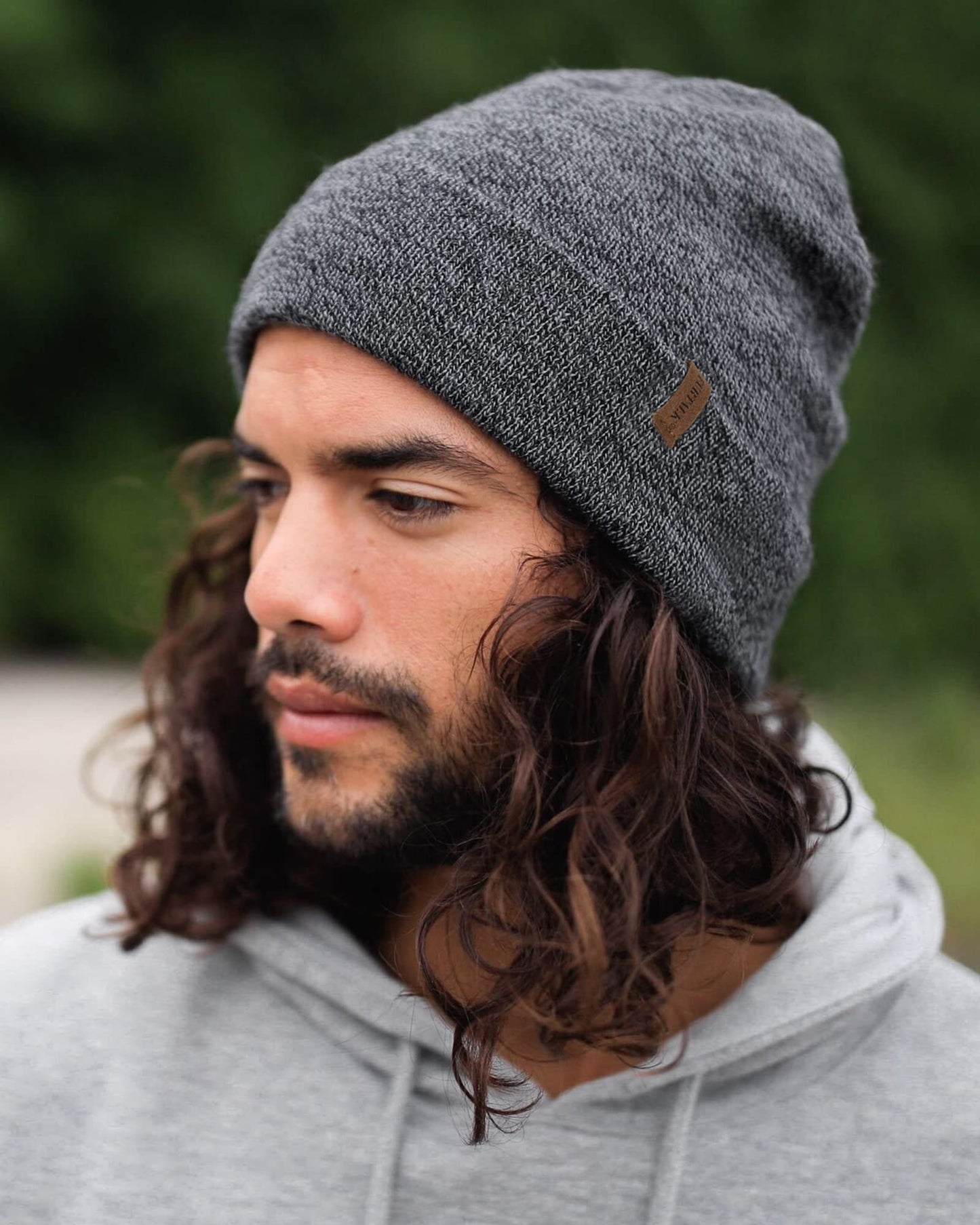FURTALK Beanie for Men Women Cuffed Thick Knitted Unisex Winter Hat Beanies Skull Cap Grey